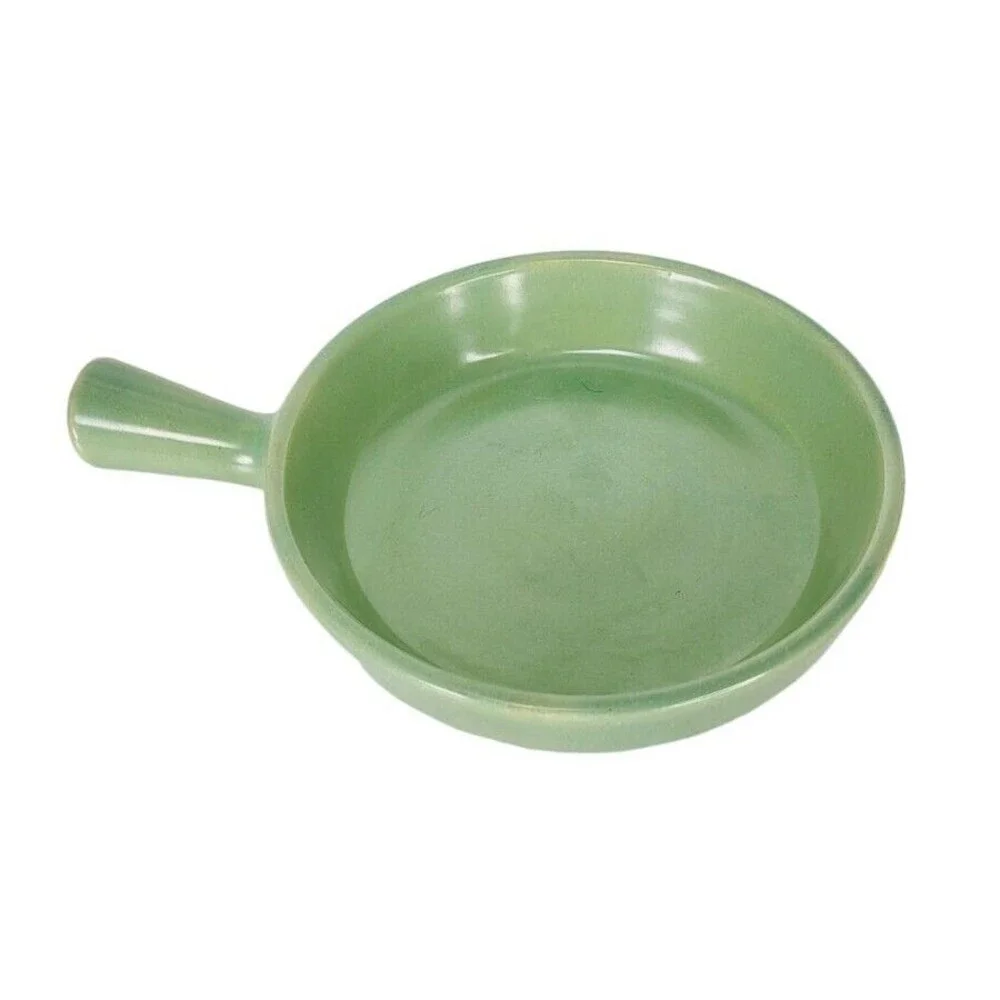 VTG 40s 50s MCM La Solana Stoneware Pottery Cookware Set Pots Pans & Bowl Green